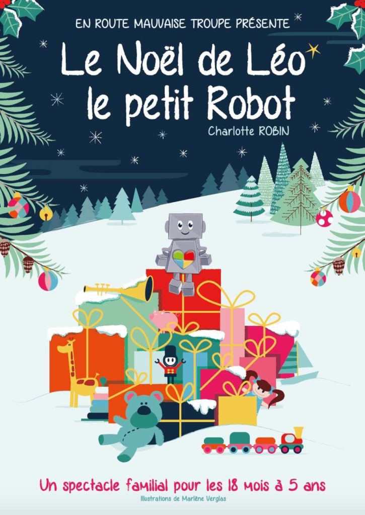 Affiche spectacle de Noël sur le thème des émotions pour crèches et écoles maternelles