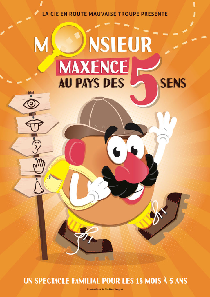Affiche spectacle sur le thème des sens pour crèches et écoles maternelles