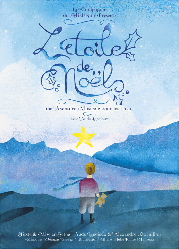Affiche spectacle de Noël très jeune public L'étoile de Noël