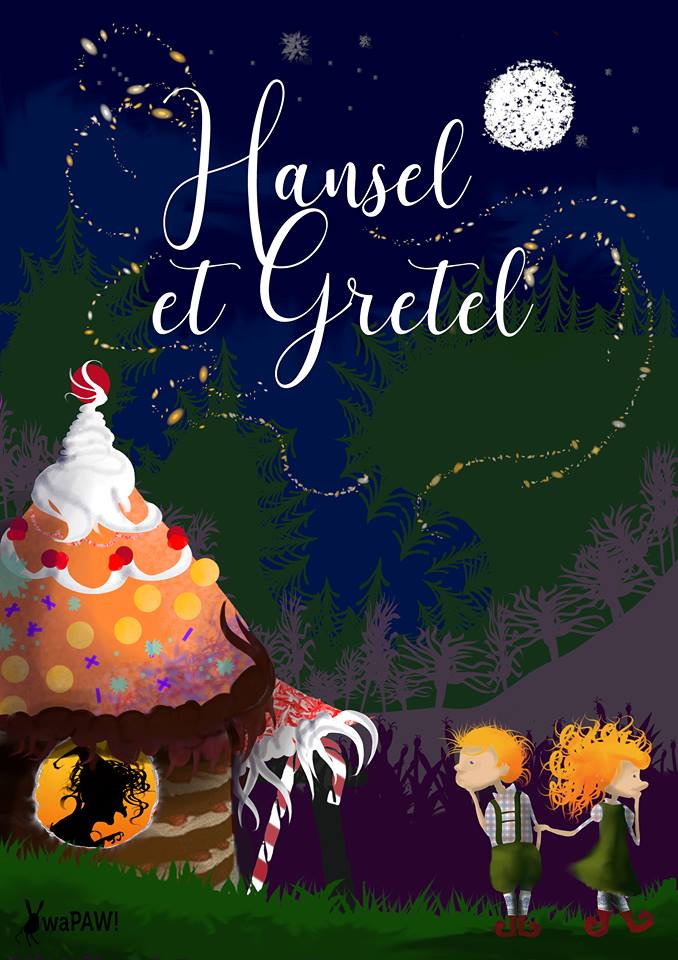 Affiche spectacle très jeune public conte Hansel et Gretel