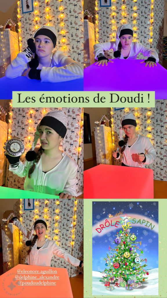 Affiche spectacle de Noël pour crèches et écoles maternelles sur le thème des émotions
