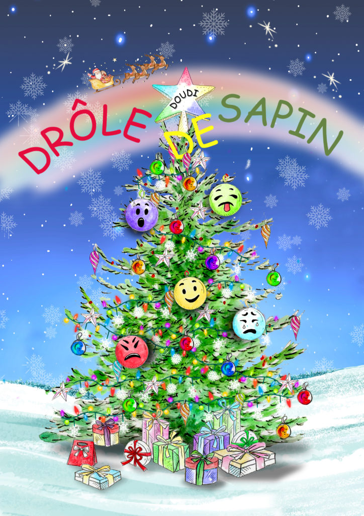Affiche spectacle de Noël pour crèches et écoles maternelles sur le thème des émotions